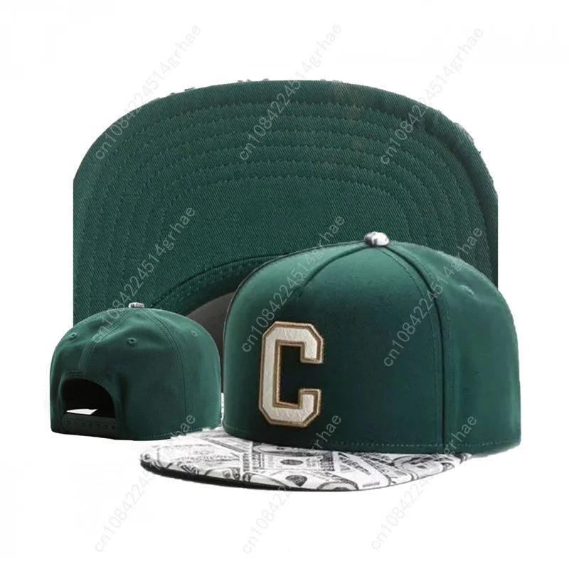 C Letter Embroidered Knight Snapback Cap
