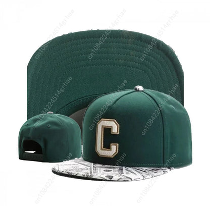 C Letter Embroidered Knight Snapback Cap