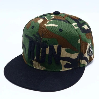 Adjustable Letter Embroidered Unisex Hip-Hop Snapback Cap