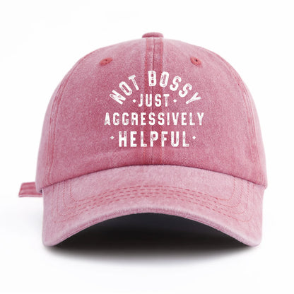 Not Bossy Washed Baseball Cap Retro