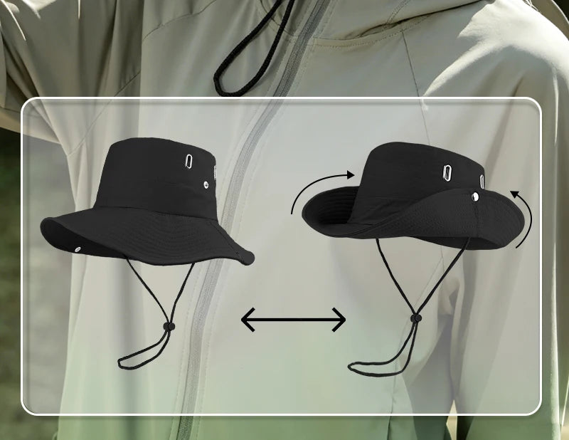 Elk Forest Print Outdoor Bucket Hat