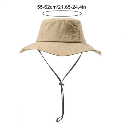Waterproof Quick-Dry Adjustable Drawstring Bucket Hat