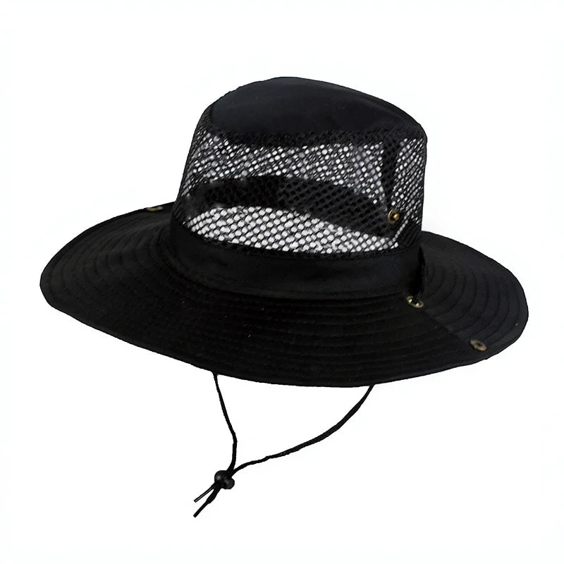 Foldable Mesh Wide Brim Fishing Bucket Hat