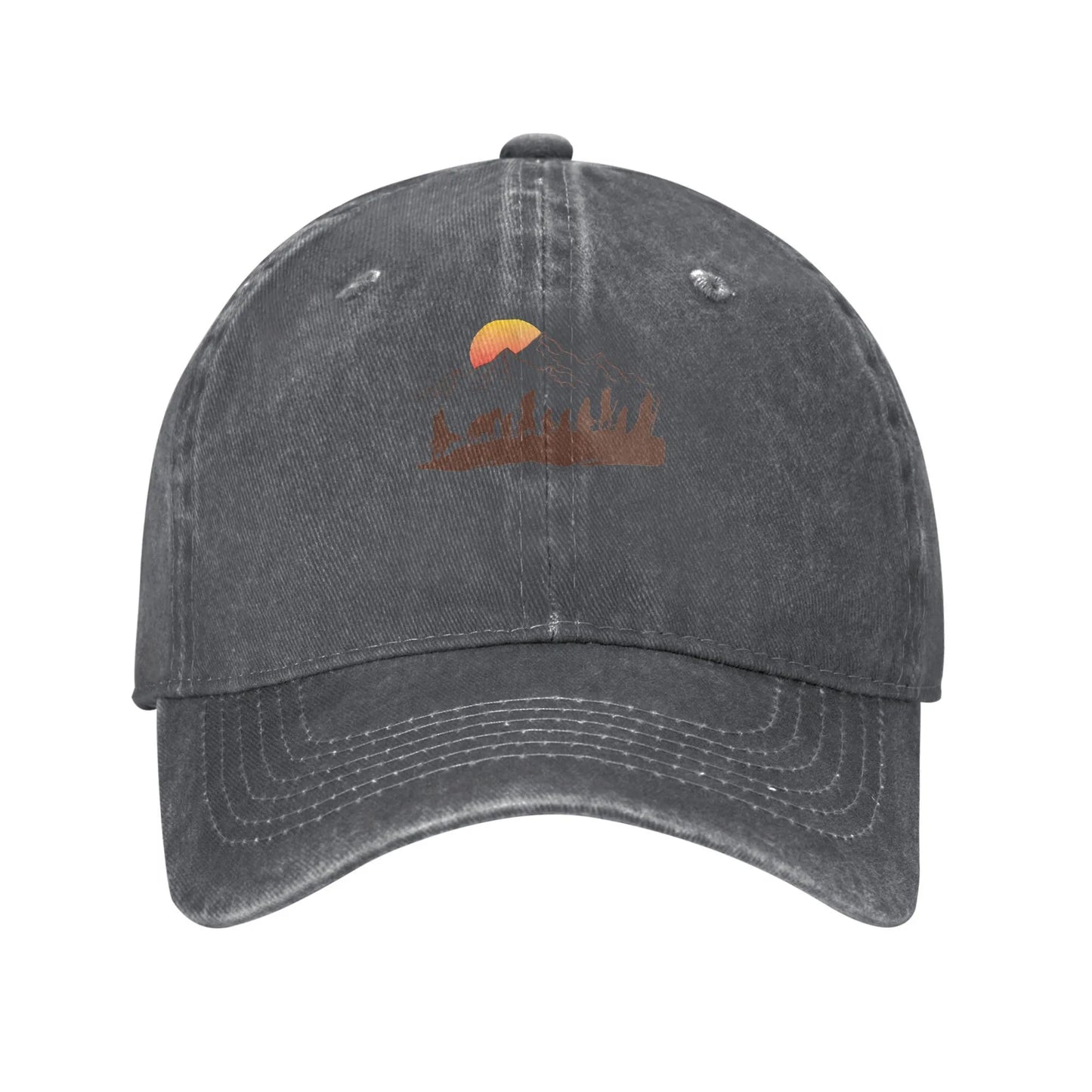 Sunset Mountain Adventure Baseball Cap