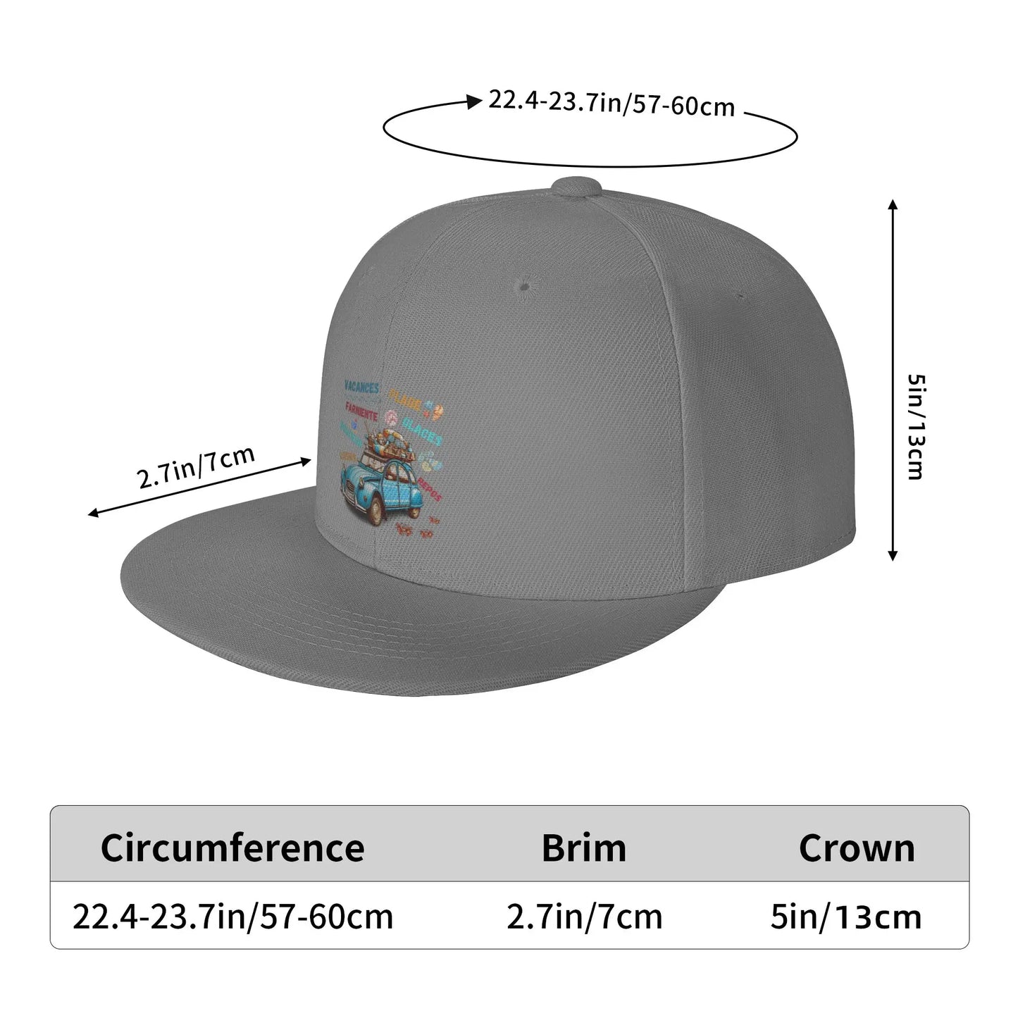 2 CV Holidays Snapback Cap