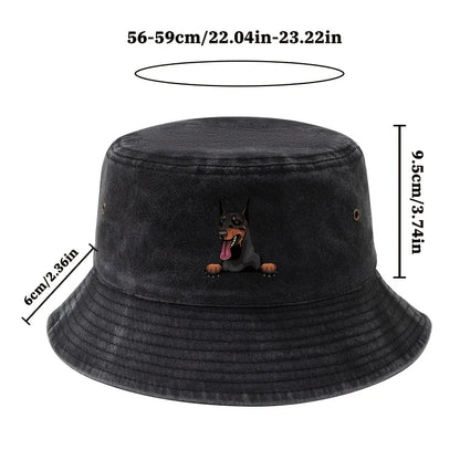 Doberman Dog Print Bucket Hat