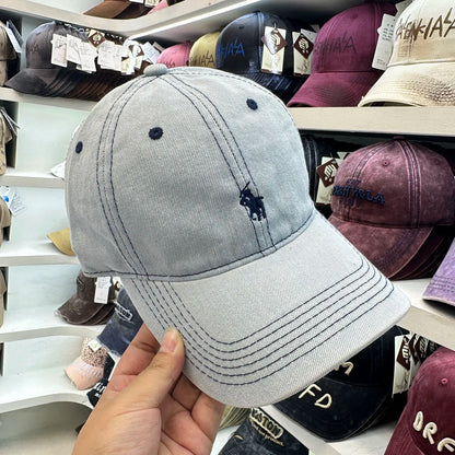 Hat Women's Four Seasons Denim Washed Old Soft Top Baseball Cap Size 55-60cm