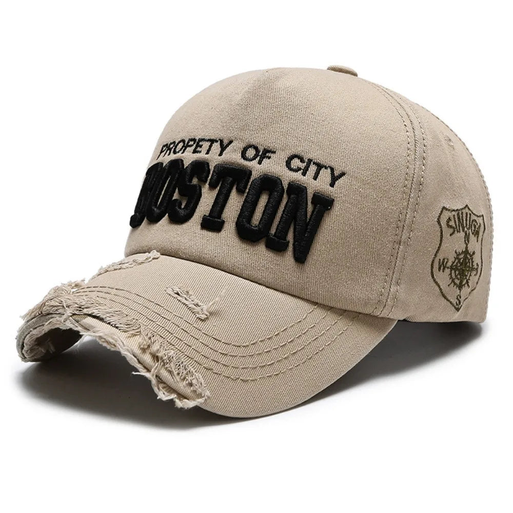 Trendy Worn Cowboy Baseball Cap Embroidery Trucker Cap