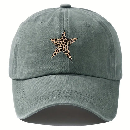 Leopard Star Print Sports Baseball Cap
