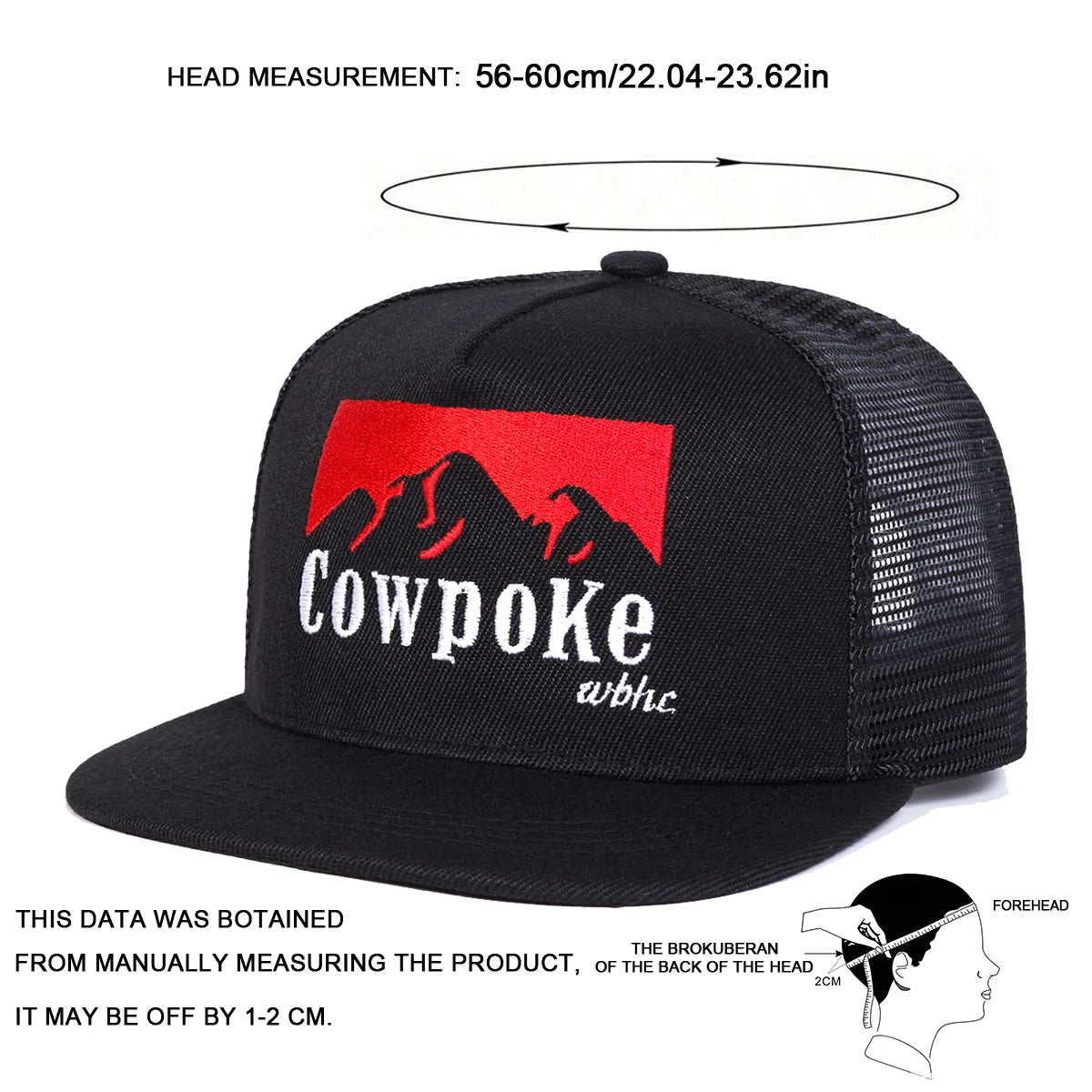 COWPOKE Embroidery Outdoor Snapback Cap