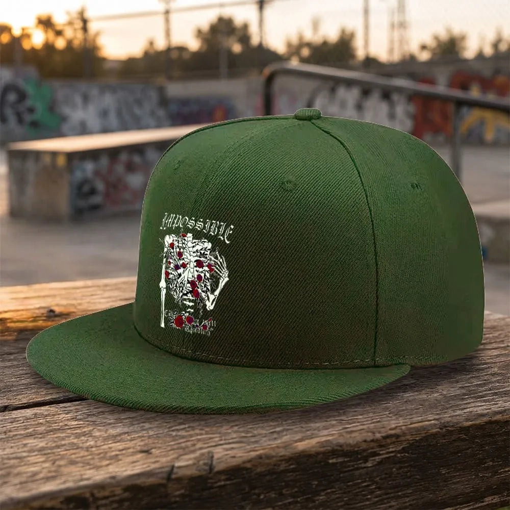 Impossible Skull Flower Snapback Cap