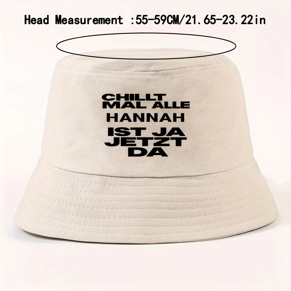 Bold Text Packable Summer Bucket Hat