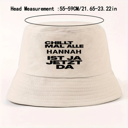 Bold Text Packable Summer Bucket Hat