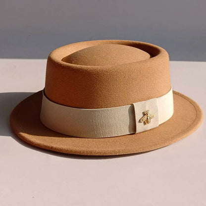 Pork Pie Hat 4.5cm Wide Brim Fedora Hat Men's Fashion