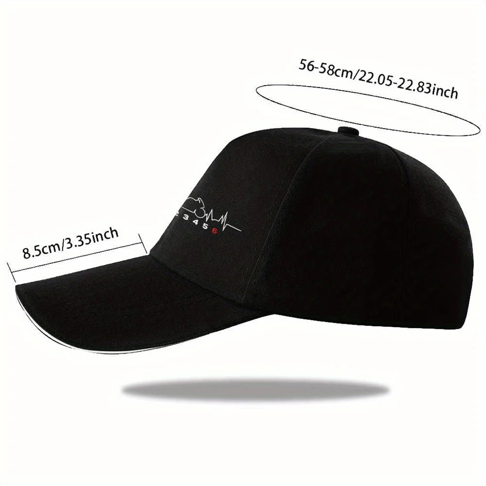 Motorcycle Gearbox Heartbeat Trucker Baseball Cap
