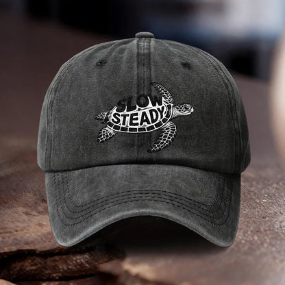 Slow Steady Sea Turtle Baseball Cap