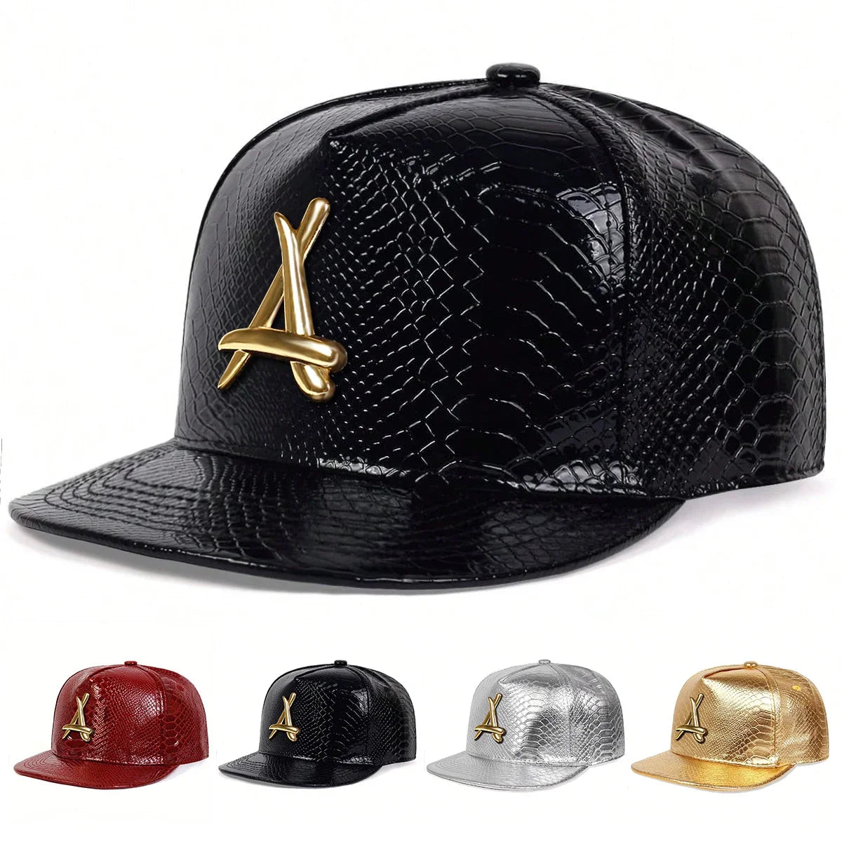 A Letter Label Adjustable Unisex Hip-Hop Snapback Cap