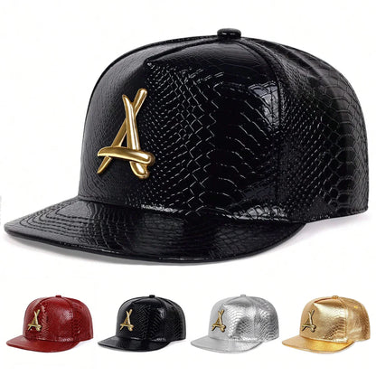 A Letter Label Adjustable Unisex Hip-Hop Snapback Cap