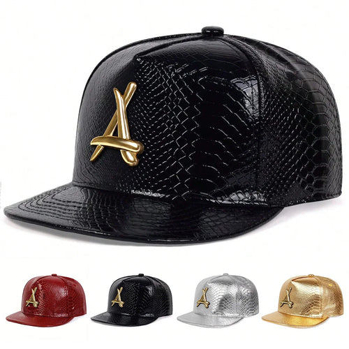 A Letter Label Adjustable Unisex Hip-Hop Snapback Cap