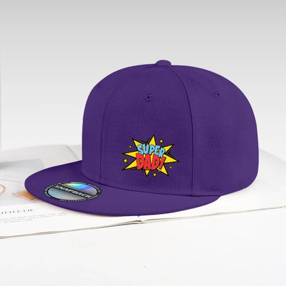Retro Super Dad Comic Style Snapback Cap