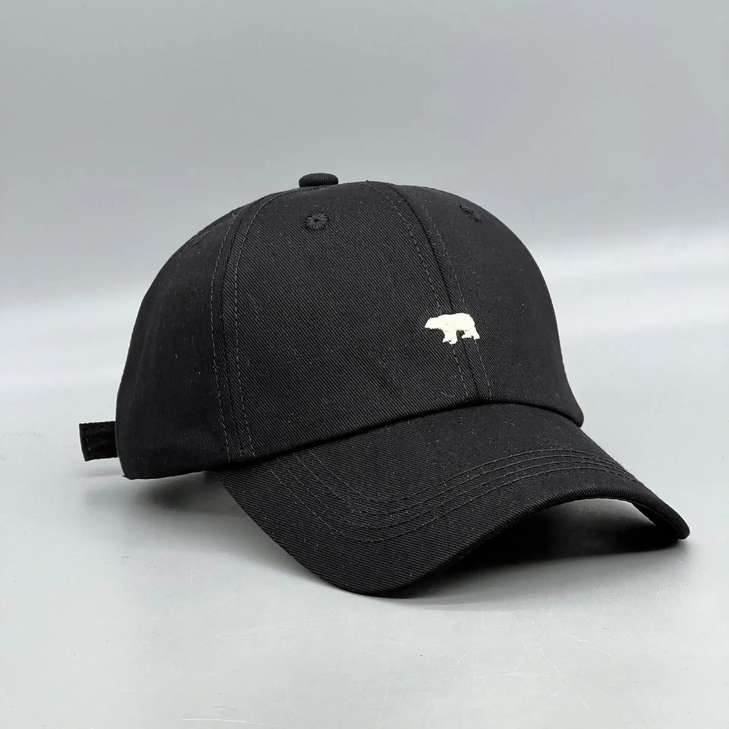 Summer Versatile Polar Bear Embroidered Baseball Cap With Large Brim For A Small Face, Unisex Duckbill Cap For Both Men And Women Size 55-60cm