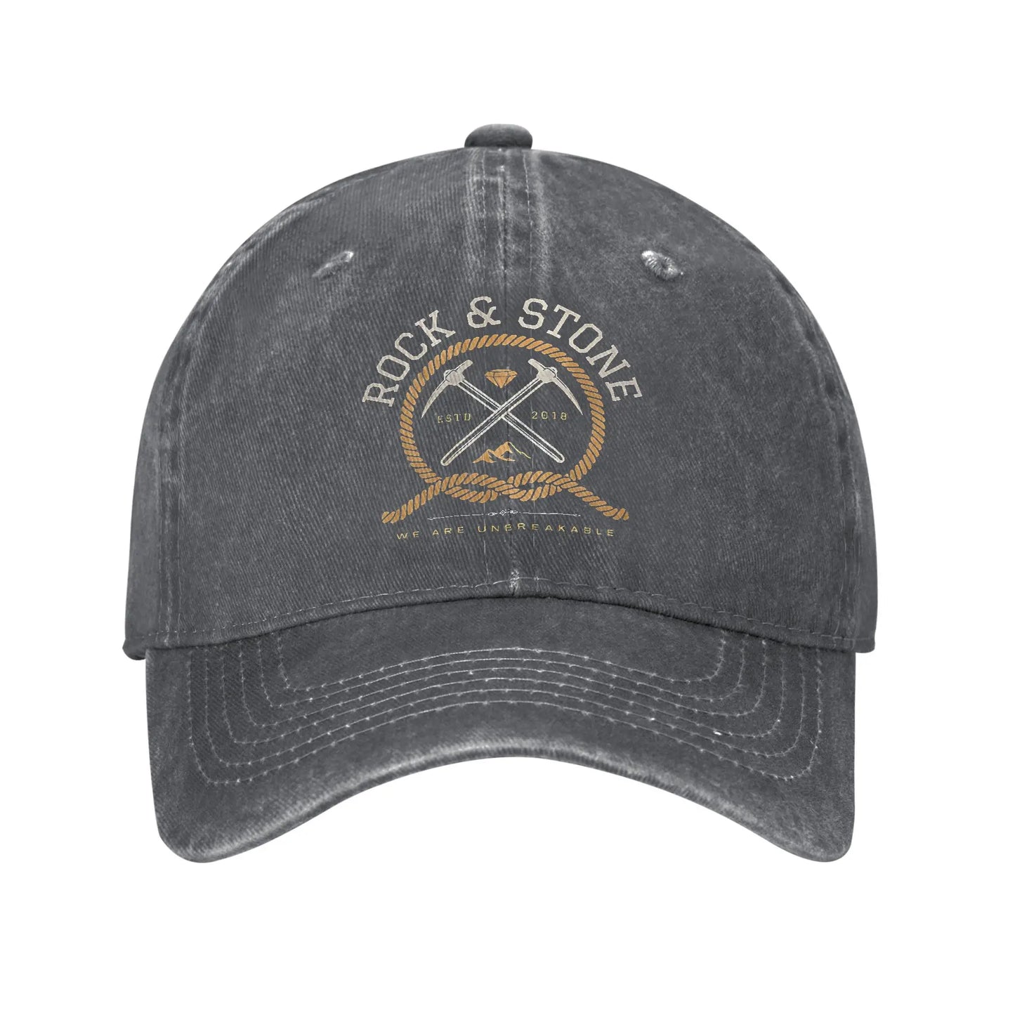 Deep Rock Galactic Rock And Stone Distressed Baseball Cap
