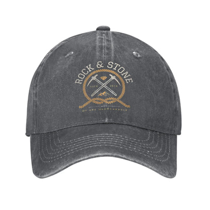 Deep Rock Galactic Rock And Stone Distressed Baseball Cap