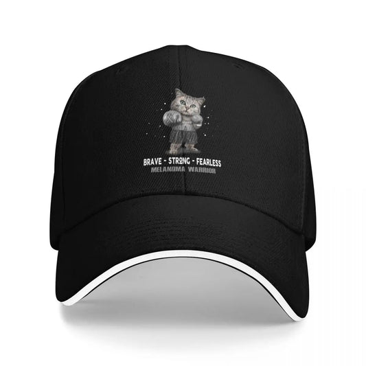 Melanoma Warrior Fearless Baseball Cap Design