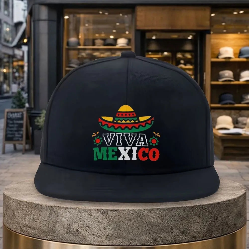 Viva Mexico Sombrero Casual Snapback Cap