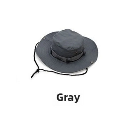 Korean Camouflage Wide Brim Outdoor Bucket Hat