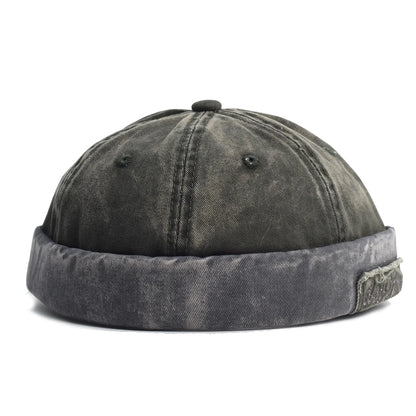 Washed Docker Beanie Brimless Cap Hat