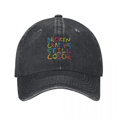Broken Crayons Still Color Grunge Baseball Cap