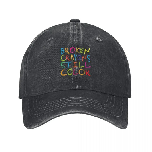 Broken Crayons Still Color Grunge Baseball Cap