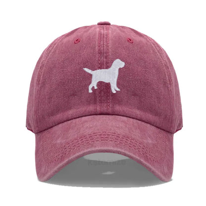 Dog Embroidered Soft Cotton Baseball Cap
