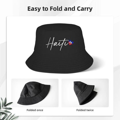 Haiti Outfit Haitian Flag Bucket Hat Summer Casual