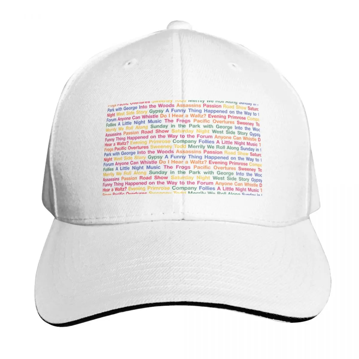 Stephen Sondheim Musicals Black Background Baseball Cap