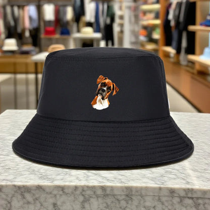 Boxer Dog Portrait Outdoor Bucket Hat