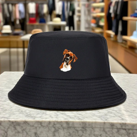 Boxer Dog Portrait Outdoor Bucket Hat