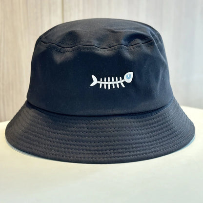Popular Unisex Summer Bucket Hat For Women Embroidery Fish