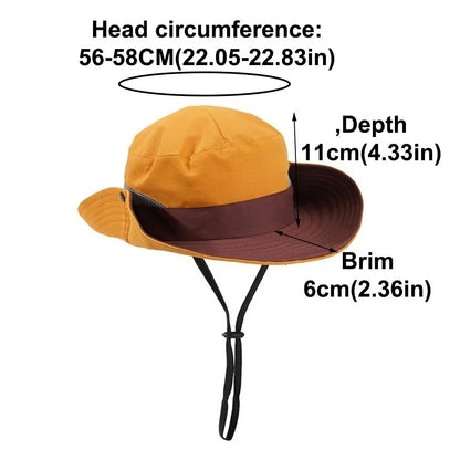 Quick-Dry Wide Brim Ponytail Hole Bucket Hat