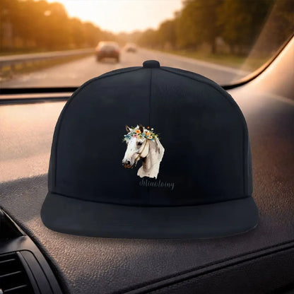 Wreath White Horse Snapback Cap Style