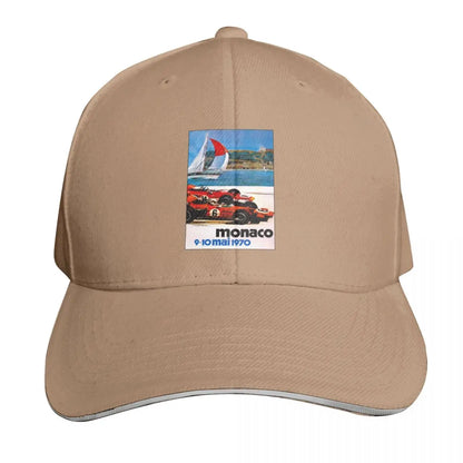 Monaco 1970 Vintage Auto Racing Baseball Cap