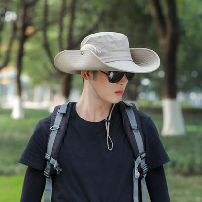 Foldable Large Brim Polyester UV Protection Bucket Hat