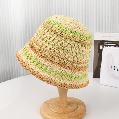 Gradient Striped Beach Fisherman Bucket Hat