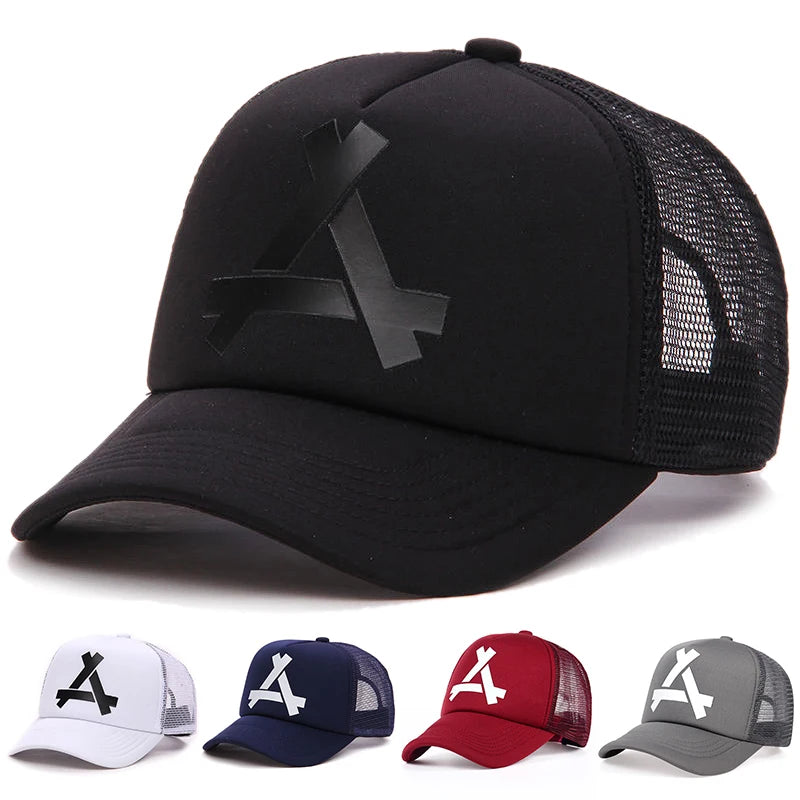 Unisex A Letter Printing Baseball Net Caps Hip Hop Cap
