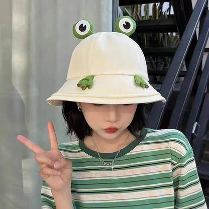 Cute Frog Shaped Cartoon Frog Bucket Hat
