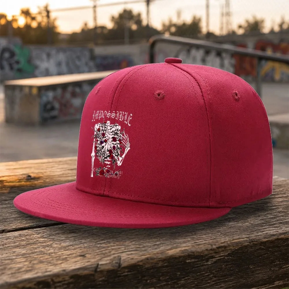 Impossible Skull Flower Snapback Cap