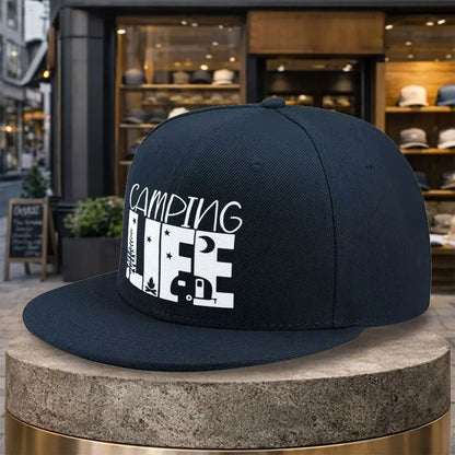 Camping Life Adventure Snapback Cap