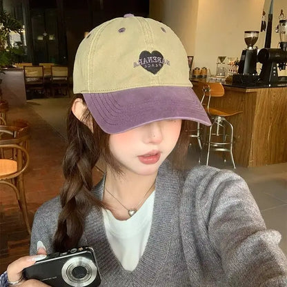 Sweet Heart Patchwork Baseball Cap