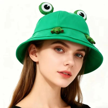 Cute Frog Shaped Cartoon Frog Bucket Hat